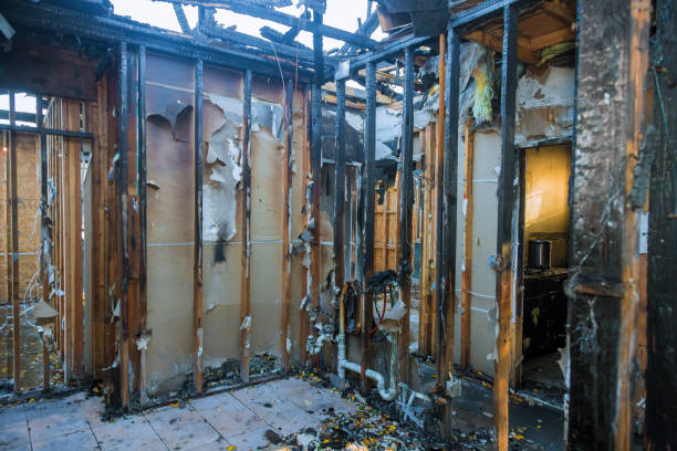 Professional Fire Damage Removal technician working in Hanover, OH